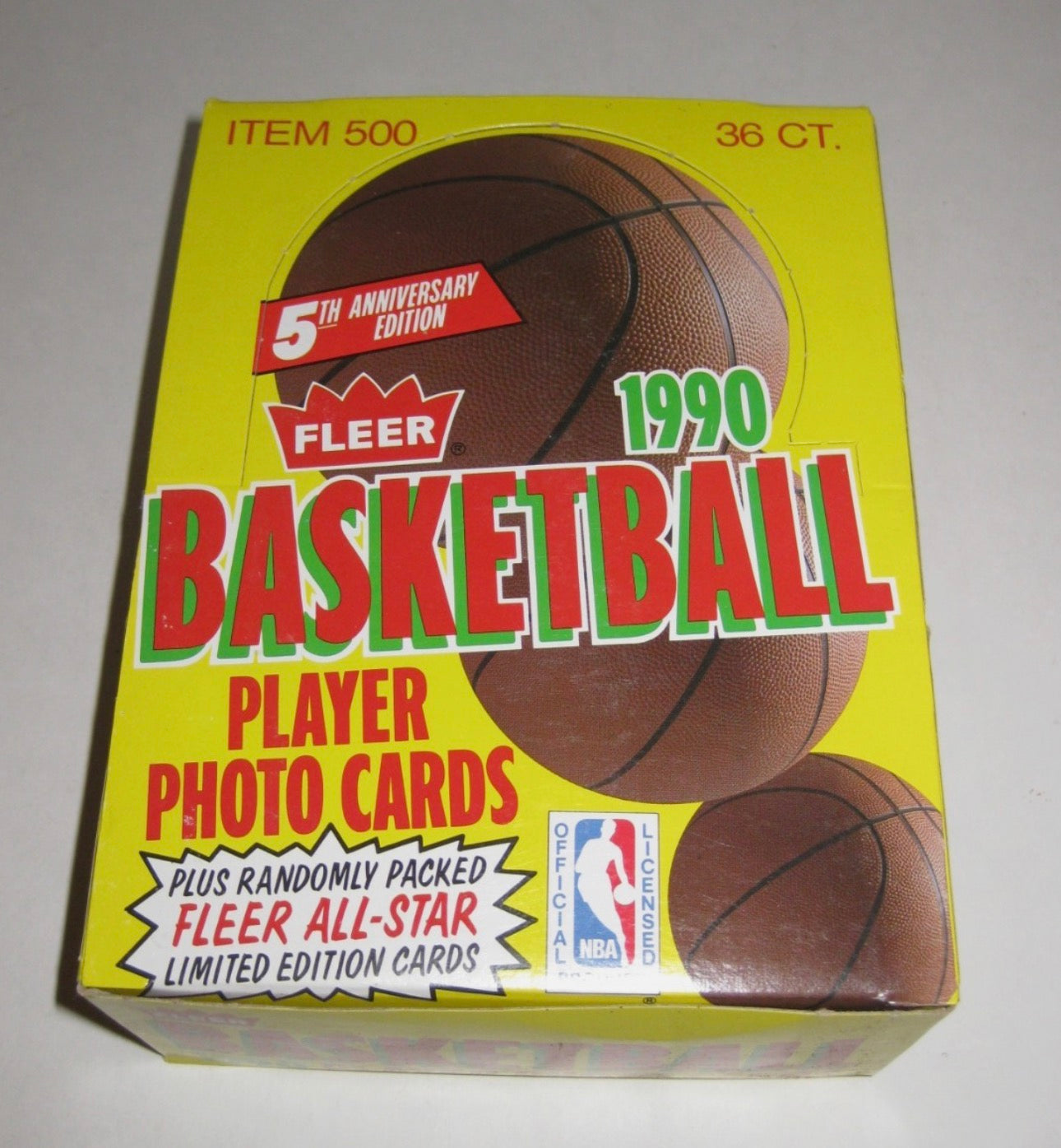 1990-91 Fleer Basketball 36 Unopened Wax Packs Full Box Jordan All-Star Cards