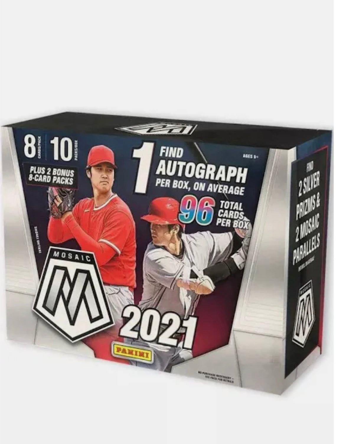 2021 Panini Mosaic Baseball MLB Mega Box 96 Cards 10 packs +2 bonus packs